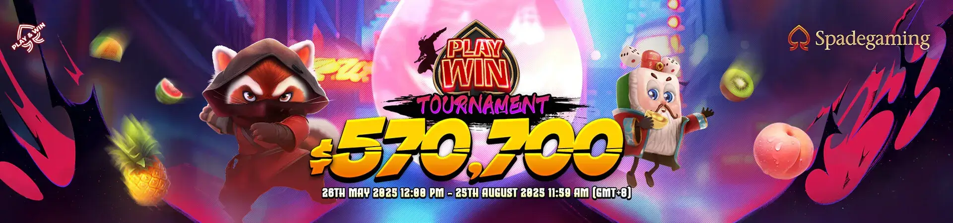 Play Spadegaming game to win 570,700